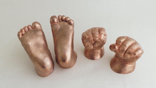Rose Gold Baby Hands and Feet Wrightson and Platt