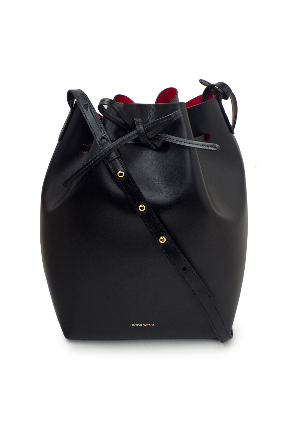 Mansur Gavriel Bucket Bag in Black. 
