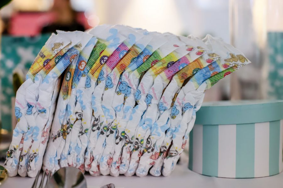 All ready for the diaper cake challenge