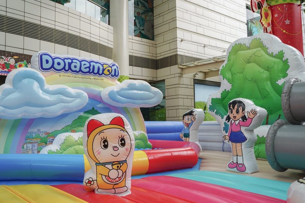 Enjoy loads of fun activities at Jurong Point and Ang Mo Kio hub with Doraemon.