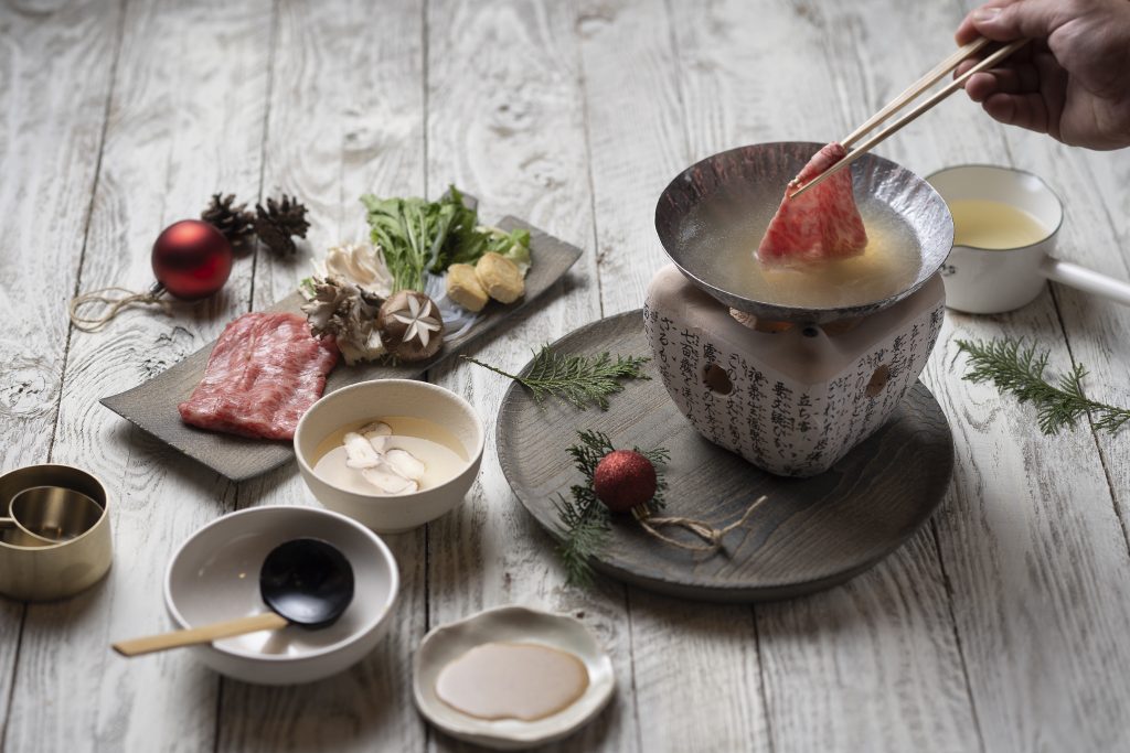 Enjoy Mikuni's Kagoshima A5 Wagyu Shabu Shabu this Christmas for a Japanese feast.