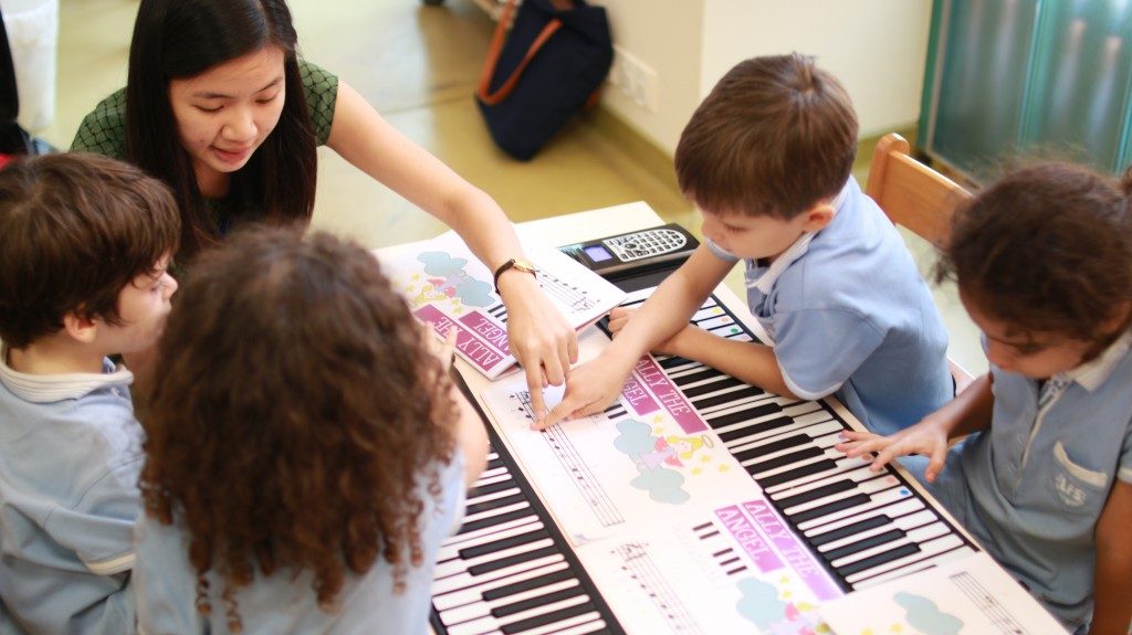 With the Rollup Piano at the Joy Waltz Academy, little ones can start learning how to play the piano.