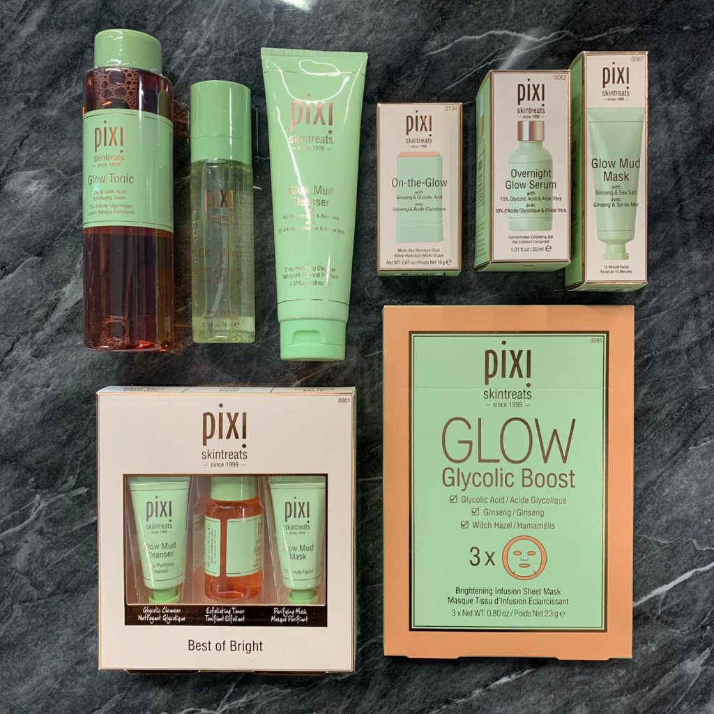Get glowy, radiant skin with Pixi's skincare set.
