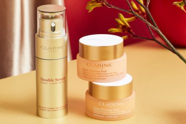 Reverse signs of aging with these amazing products, including Clarins' Golden Double Serum.