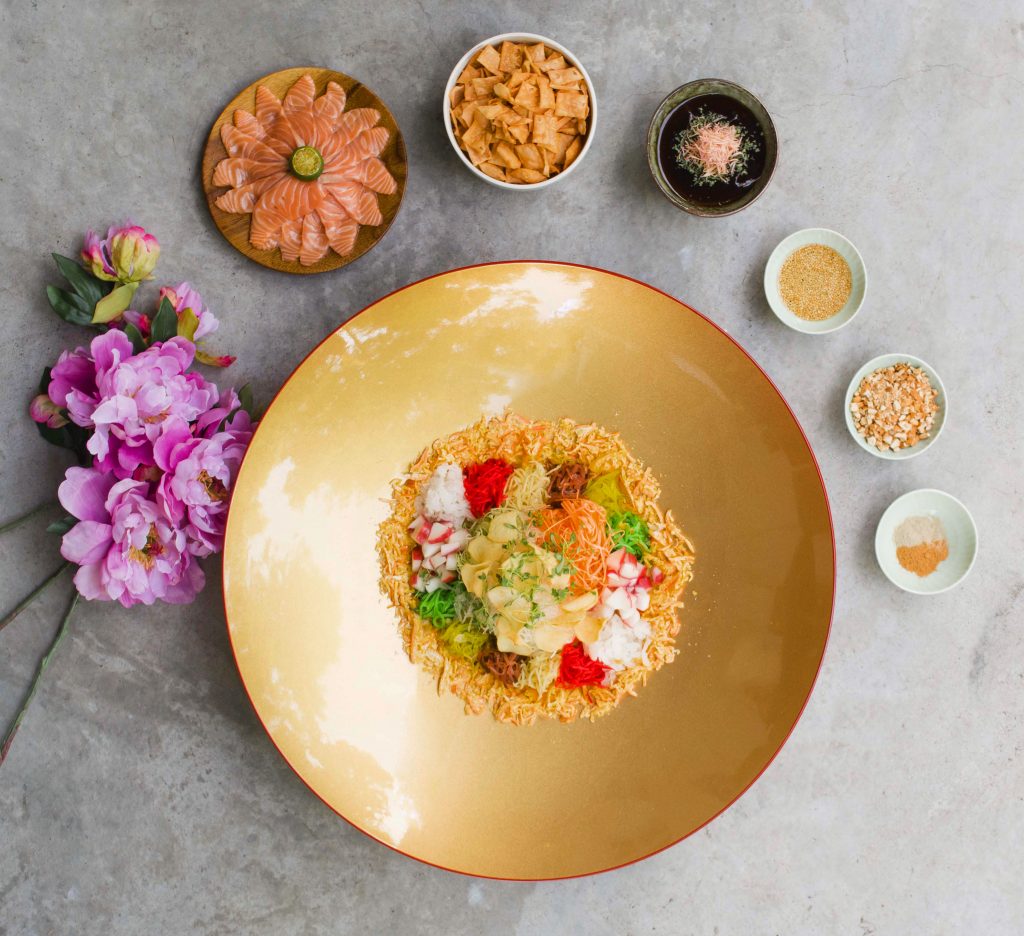 Try the Peranakan twist on the traditional yu sheng at Candlenut.