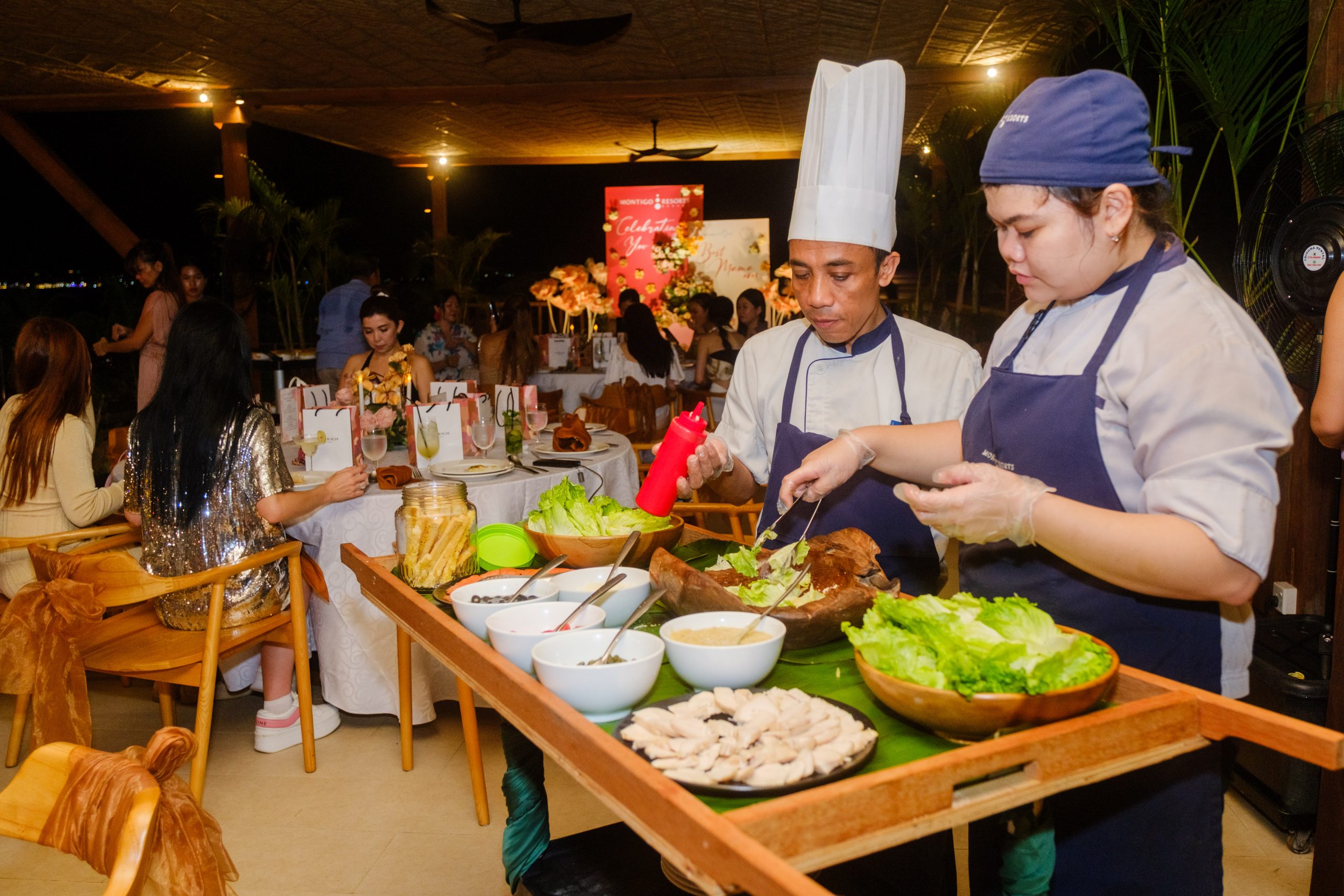 The Caesar Salad station