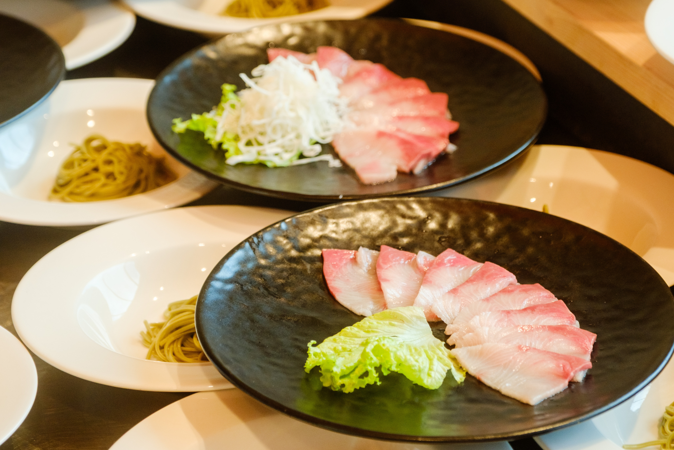 Some highlights of lunch were the Hamachi Crudo with a light citrus soy dressing and green tea soba noodles.