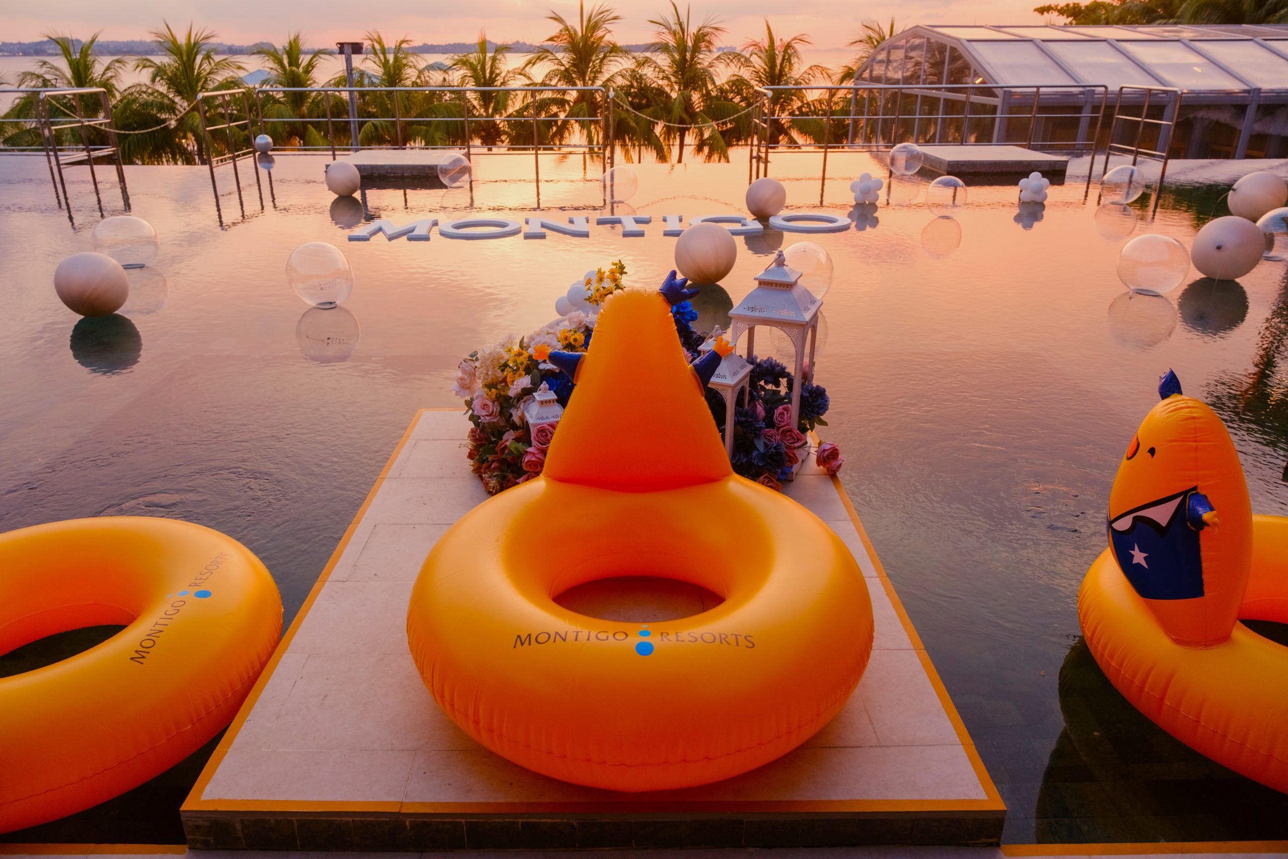 Montigo pool floats for guests wanting to take a dip
