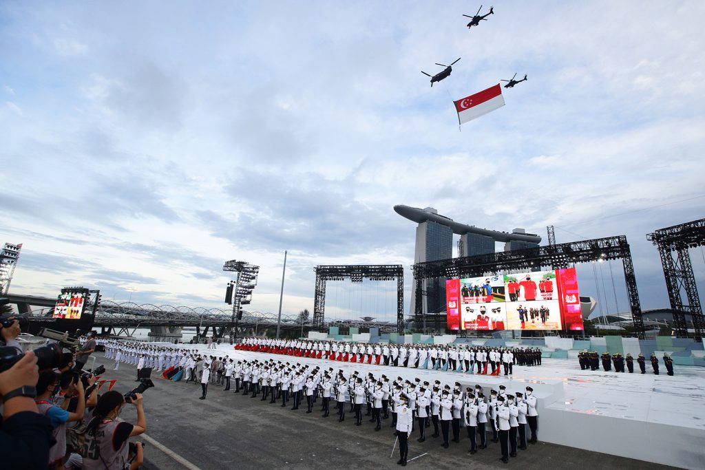 State Flag Fly Past At National Day Parade 2025 Singapore