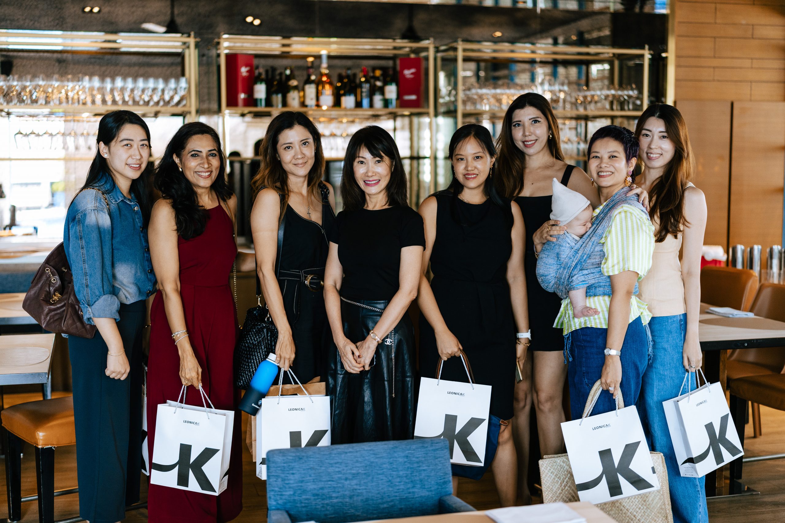 Michelle Ariffin, Pooja Kawatra, Katherine Sng, Leonica Kei, Kimberly Tan, Gidania Wong,