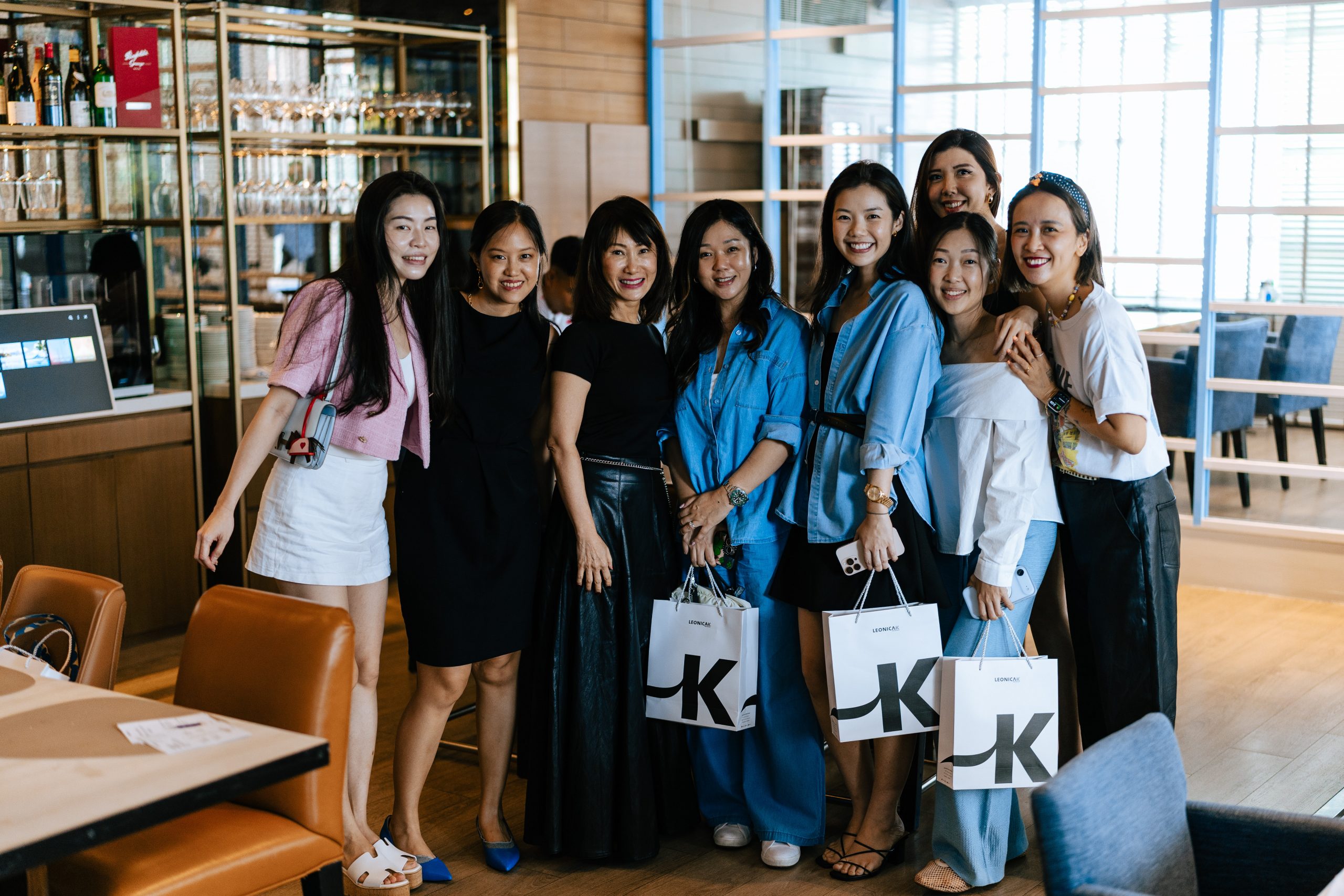 From left: Samantha Cheok, Kimberly, Leonica, Leanne Ho, Priscilla Tan, Gidania, Vivian Low, Yi Lian Ng-Groves